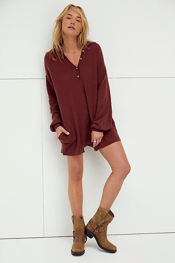 The Luxe Picnic Sweater Romper by Free People, Pomegranate Wine, S | Free People (Global - UK&FR Excluded)