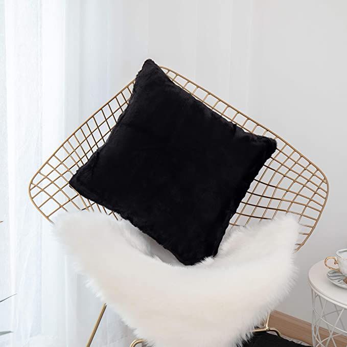 Home Brilliant Euro Pillow 26x26 Large Throw Pillows Plush Deluxe Fluffy Faux Fur Cozy Sheepskin ... | Amazon (US)