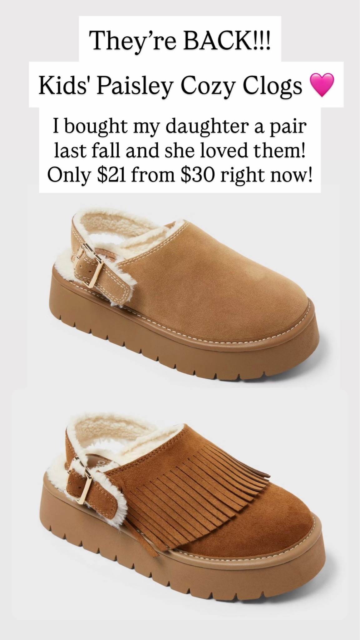 Kids' Paisley Cozy Clogs

#LTKKids #LTKSaleAlert
