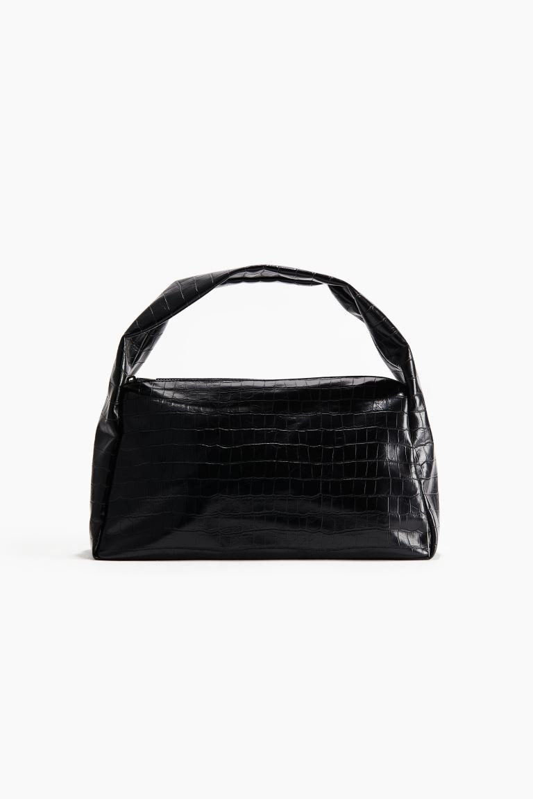 Coated Shoulder Bag - Black - Ladies | H&M US | H&M (US + CA)