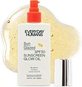 EVERYDAY HUMANS Sun Glazed SPF 30 Moisturizing Suntan Glow Oil with Gold Shimmer | Light, Non-Gre... | Amazon (US)