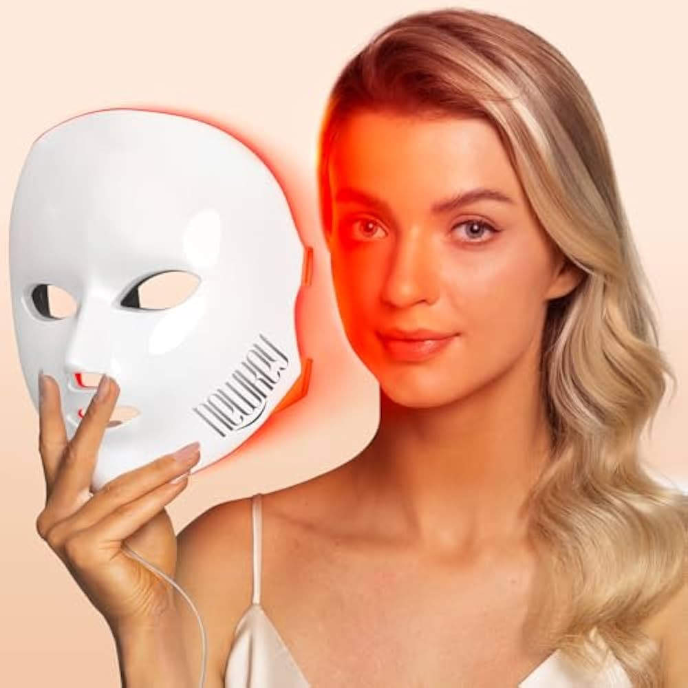 NEWKEY 4D LED Red Face Mask Light Therapy Women MOM wife GIFT, 630nm Red Light Therapy for Face W... | Amazon (US)