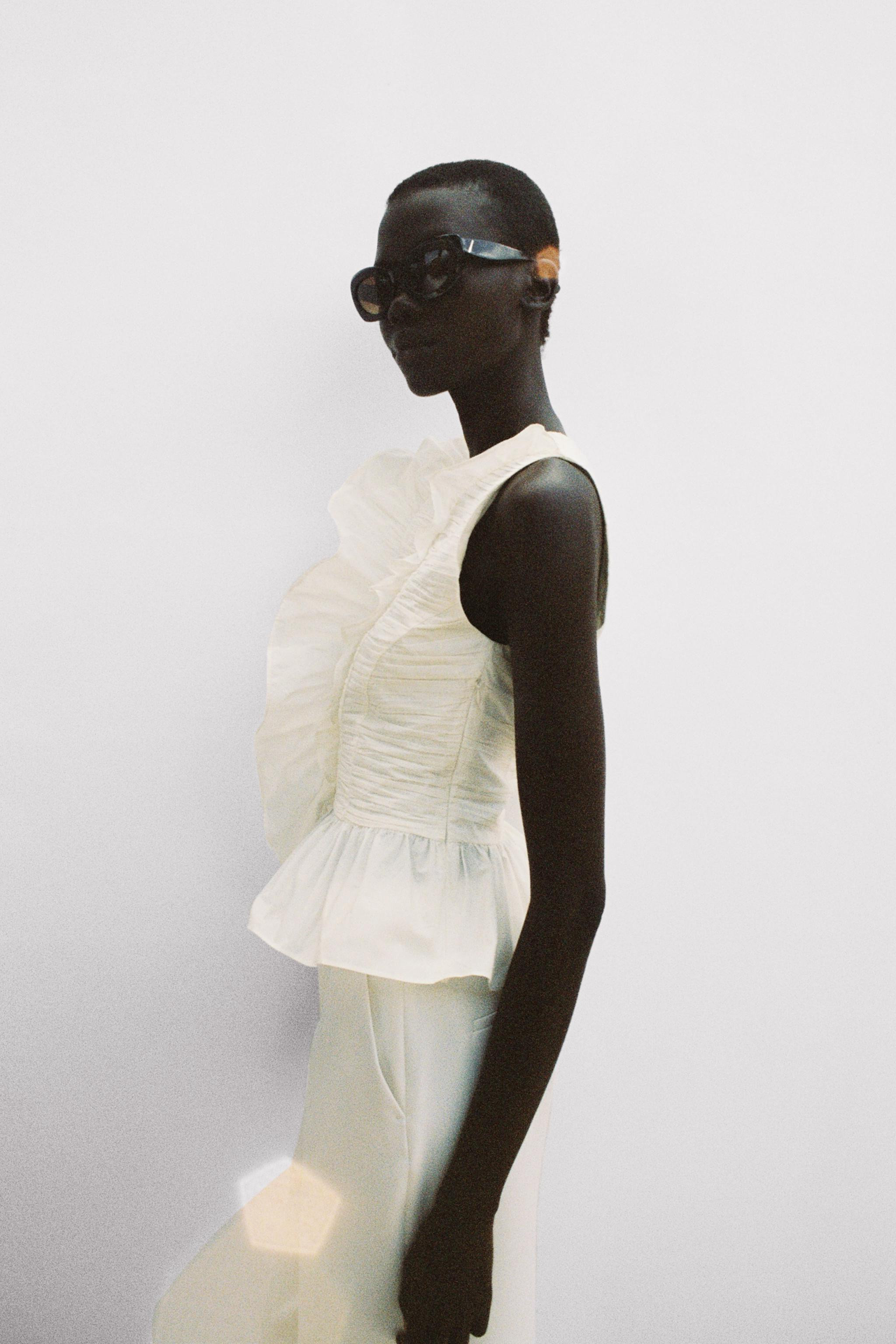 DRAPED RUFFLE TOP | Zara US