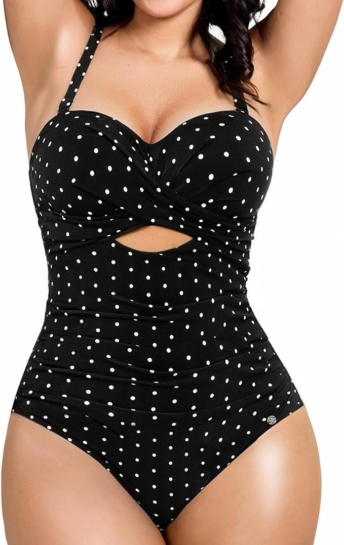 Popilush Swimsuit for Women Tummy Control - One Piece Bathing Suit with Removable Straps for Beac... | Amazon (US)