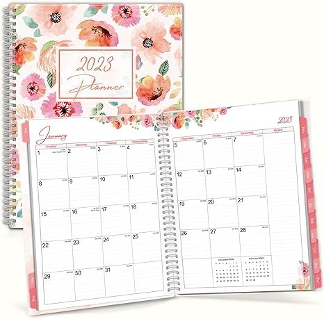 CRANBURY 2023 Planner Weekly Monthly (8.5x11", Floral), Nov 2022-2023 Large Planner Book, Big Age... | Amazon (US)