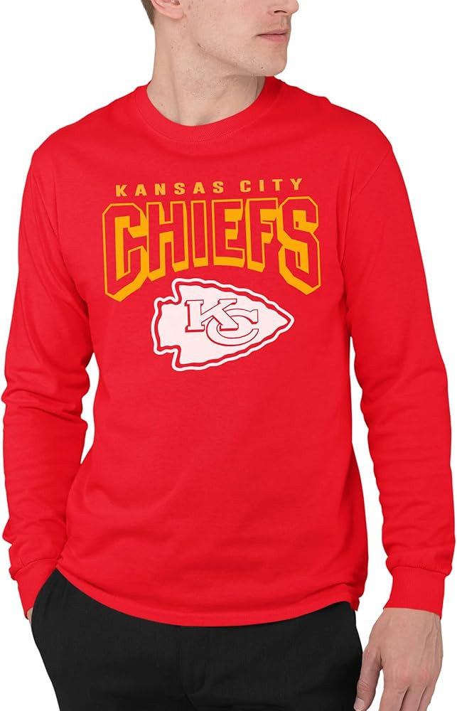 NFL Junk Food Bold Logo Long Sleeve T-Shirt | Amazon (US)