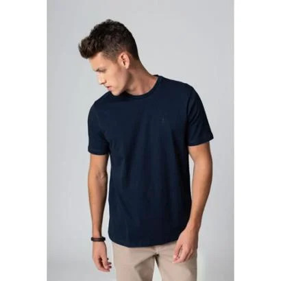 Camiseta Básica Masculina DLZ - Marinho | Netshoes | Netshoes (BR)