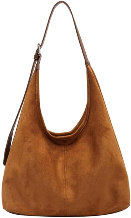 TIAASTAP Tote Bags for Women - Suede Leather Hobo Shoulder Bag Slouch Bag Ladies Handbag Uni Bags... | Amazon (UK)