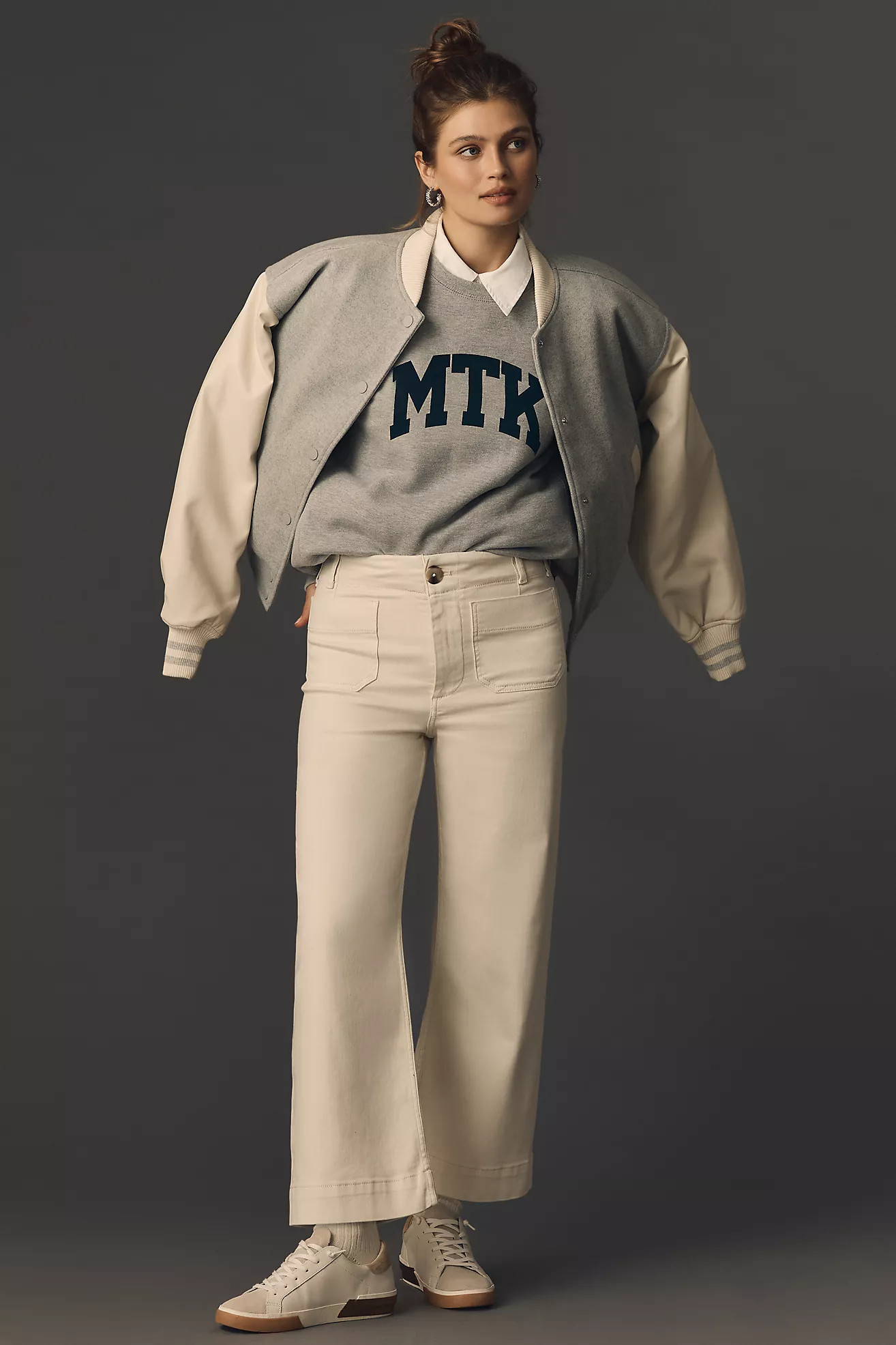 The Colette Denim Cropped Wide-Leg Jeans by Maeve | Anthropologie (US)