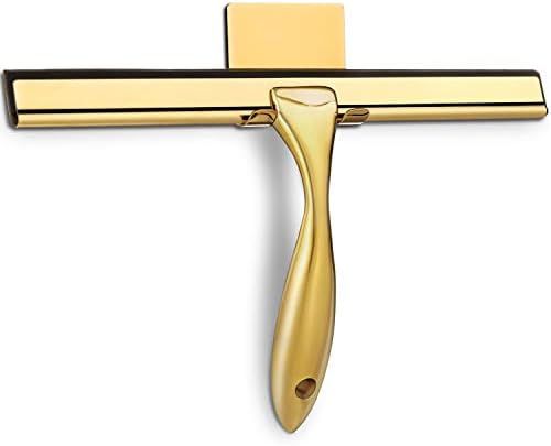 HIWARE All-Purpose Shower Squeegee for Shower Doors, Bathroom, Window and Car Glass - Brass, Stainle | Amazon (US)