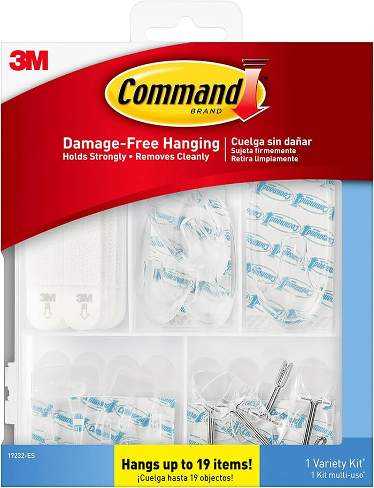 Amazon.com: Command Variety Pack, Picture Hanging Strips, No Tools Wire Hooks and Wall Hooks, Dam... | Amazon (US)