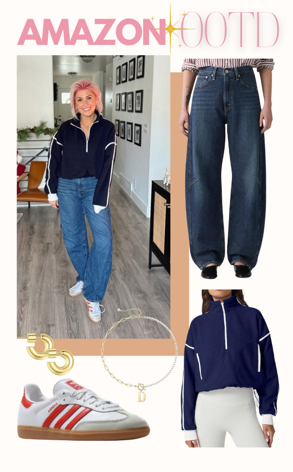 Keep cozy and stylish with this fleece top and comfy jeans. Perfect for a casual day out! Sweater: Medium Jeans: 29 Shoes: TTS 

 #LTKootd #LTKSaleAlert