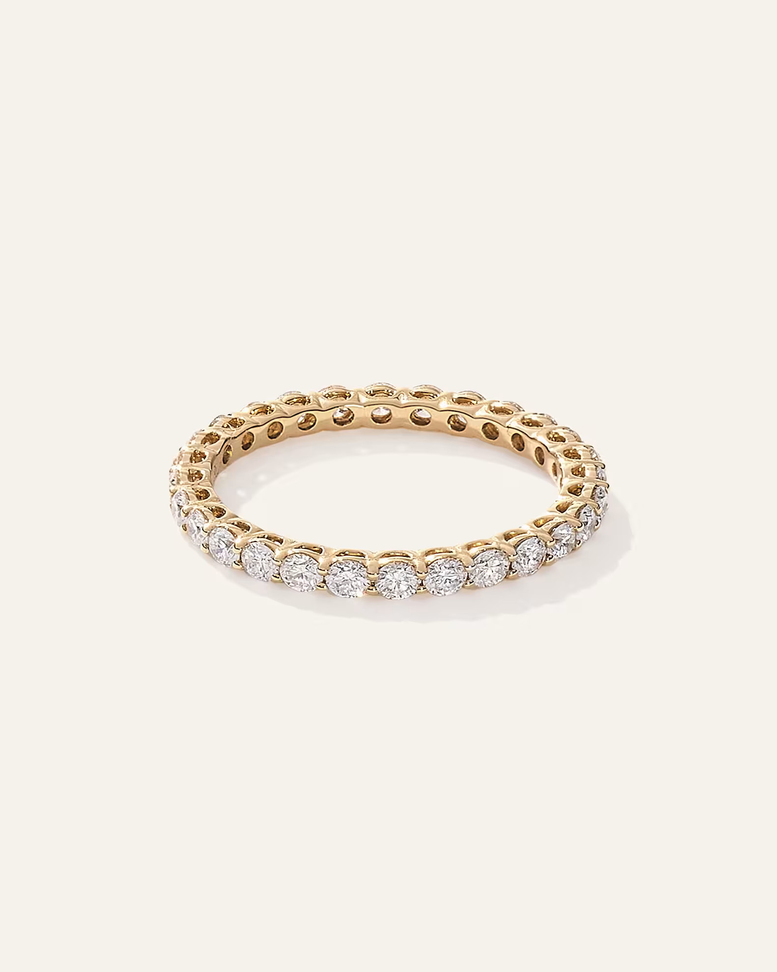 Lab Grown Diamond Round Eternity Band in Yellow Gold | Quince