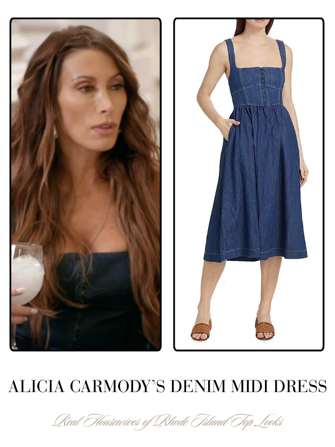 Alicia Carmody's Denim Midi Dress 

 