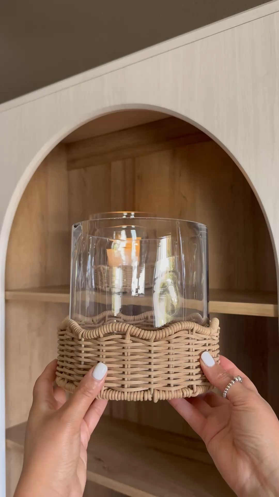 The prettiest scalloped hurricane candle holders to decorate any space! The flame less candles look so real 😍

Home
Home decor


#LTKHome #LTKSaleAlert #LTKSummerEdit