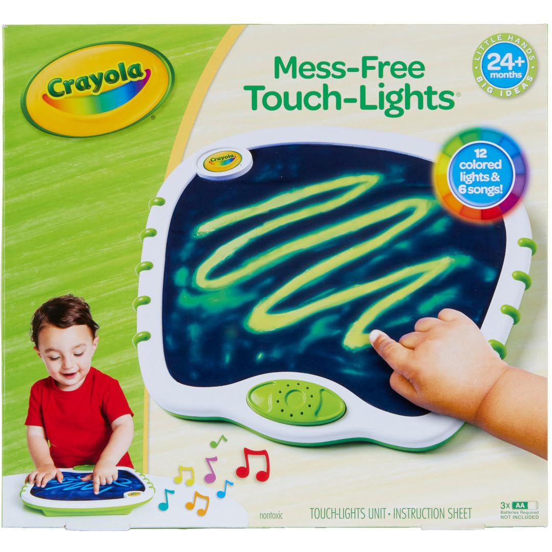Crayola Toddler Touch Lights, Musical Sensory Toys for Toddlers, Holiday, Light Up Drawing Pad, Mess Free Painting, Travel Activity, 2+ | Amazon (US)