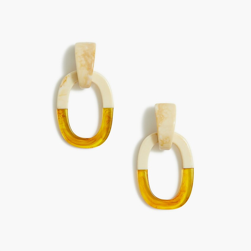 Blonde tortoise statement earrings | J.Crew Factory