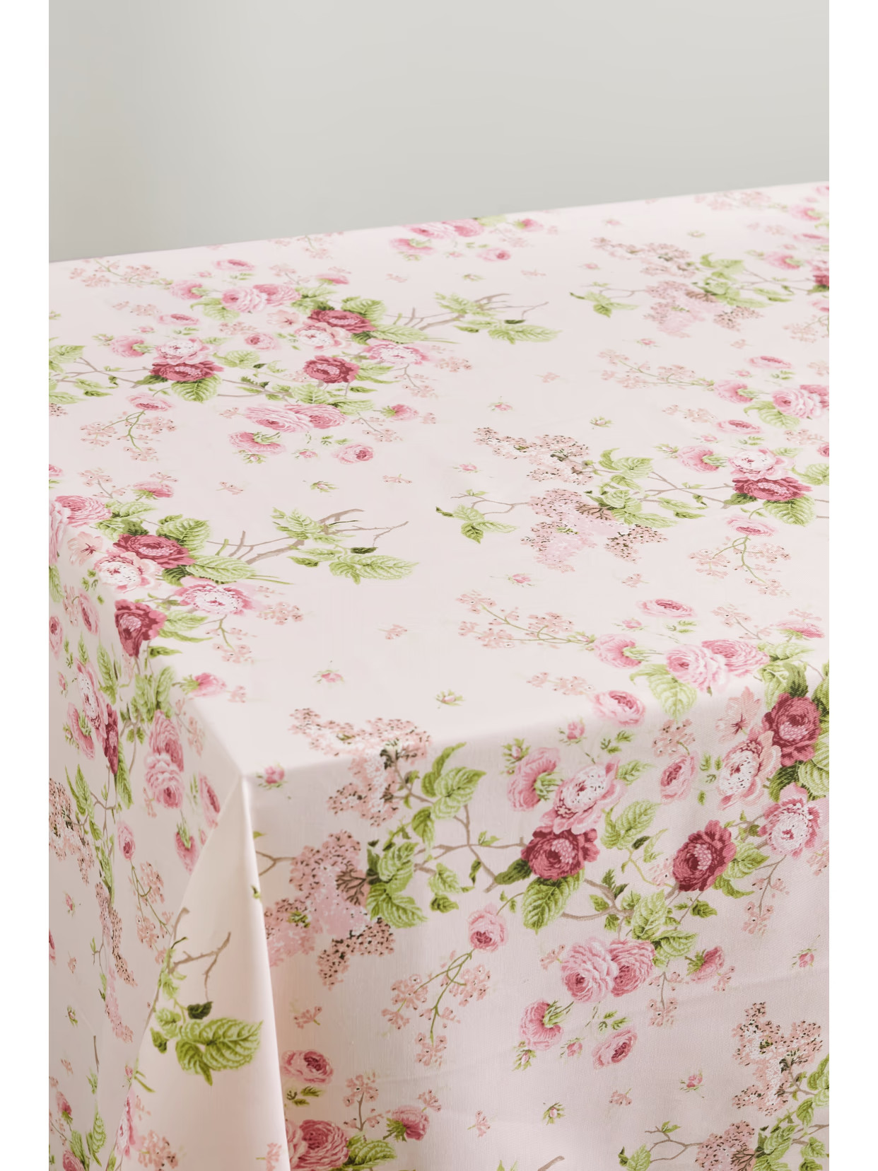 Mrs. Alice - Nancy Rose Floral-print Cotton Tablecloth - Pink | NET-A-PORTER (US)