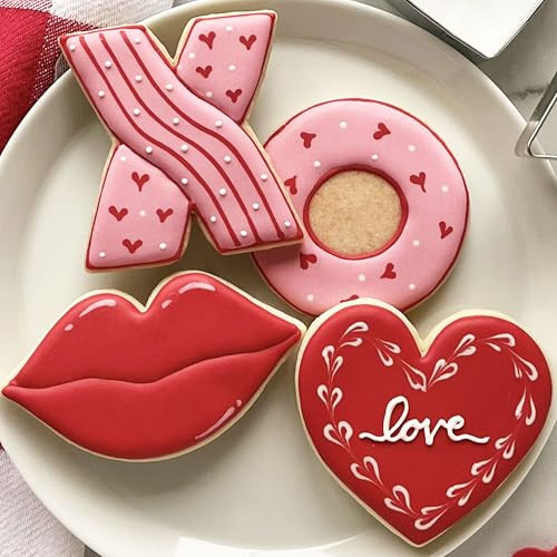 Valentines Cookie Cutters 4-Pc. Set Made in The USA by Ann Clark, Lips, Heart, X, and O | Amazon (CA)