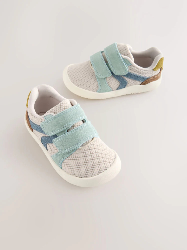 Blue/Green Barefoot Leather Touch Fastening Trainers | Next US