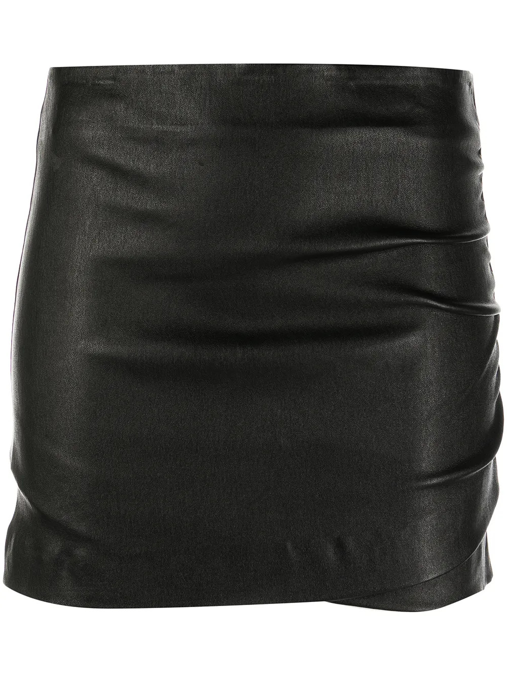 ruched mini leather skirt | Farfetch Global