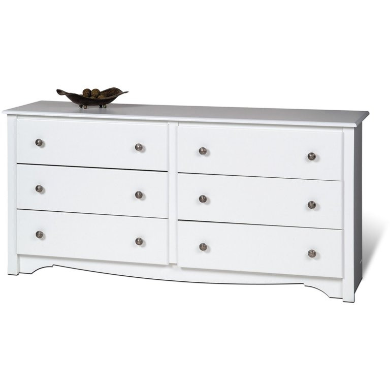 Prepac Monterey 6 Drawer Dresser, White | Walmart (US)