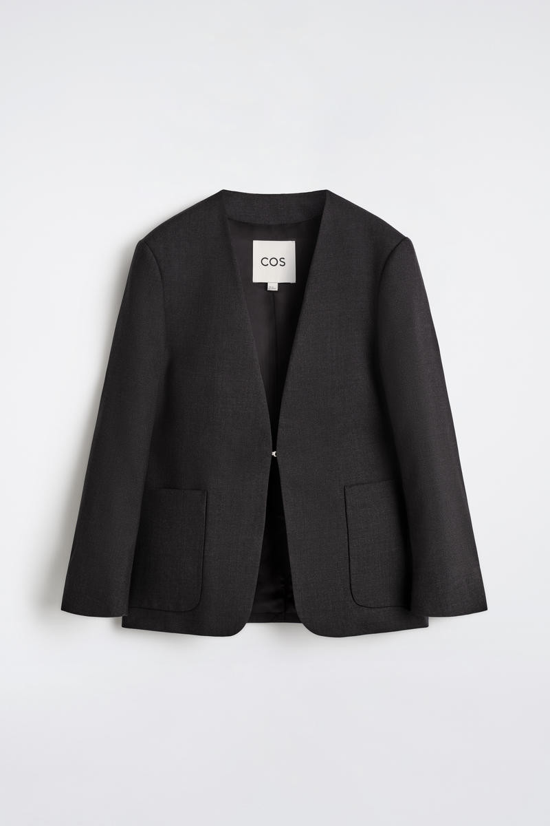 Collarless Wool Blazer | COS UK
