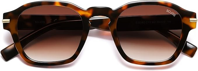 SOJOS Vintage Retro Square Polarized Sunglasses Men Standard Fit Trendy Womens Sun Glasses SJ2382 | Amazon (US)