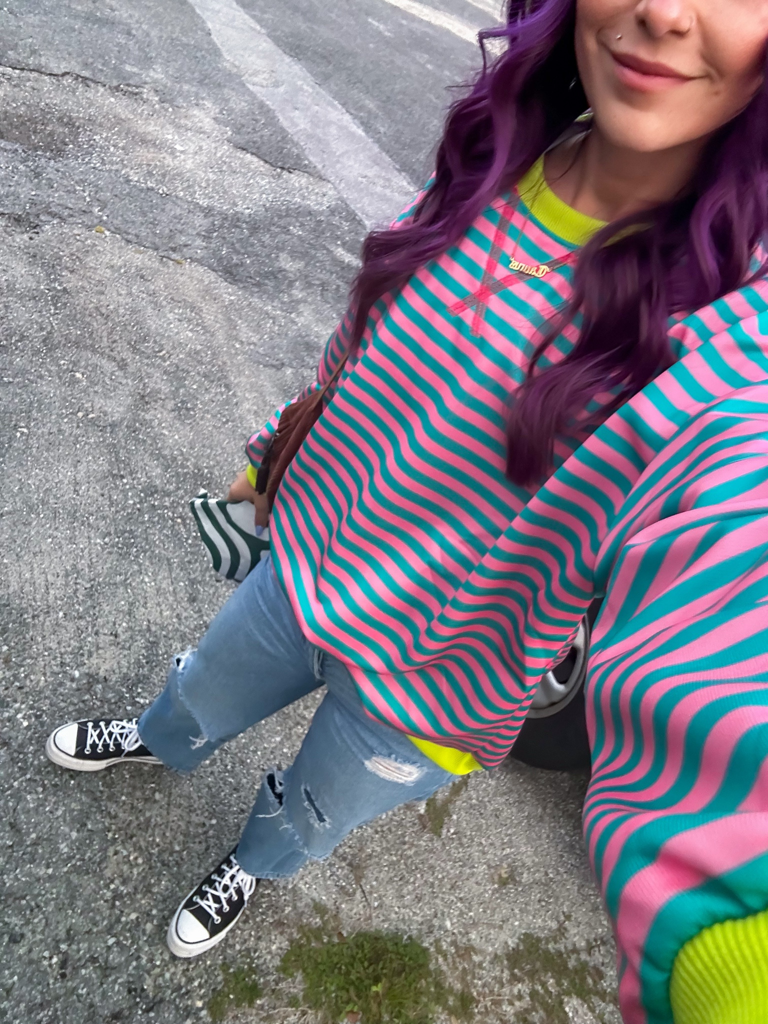 It’s giving casual sherbet.
Living for the lived in looks lately.
Wearing a M in the sweater for a more oversized look.

ootd / casual / distressed denim / oversized sweater / Converse / spring outfit / for her / Nicki Bunting / Chronically Authentic

#LTKstyletip