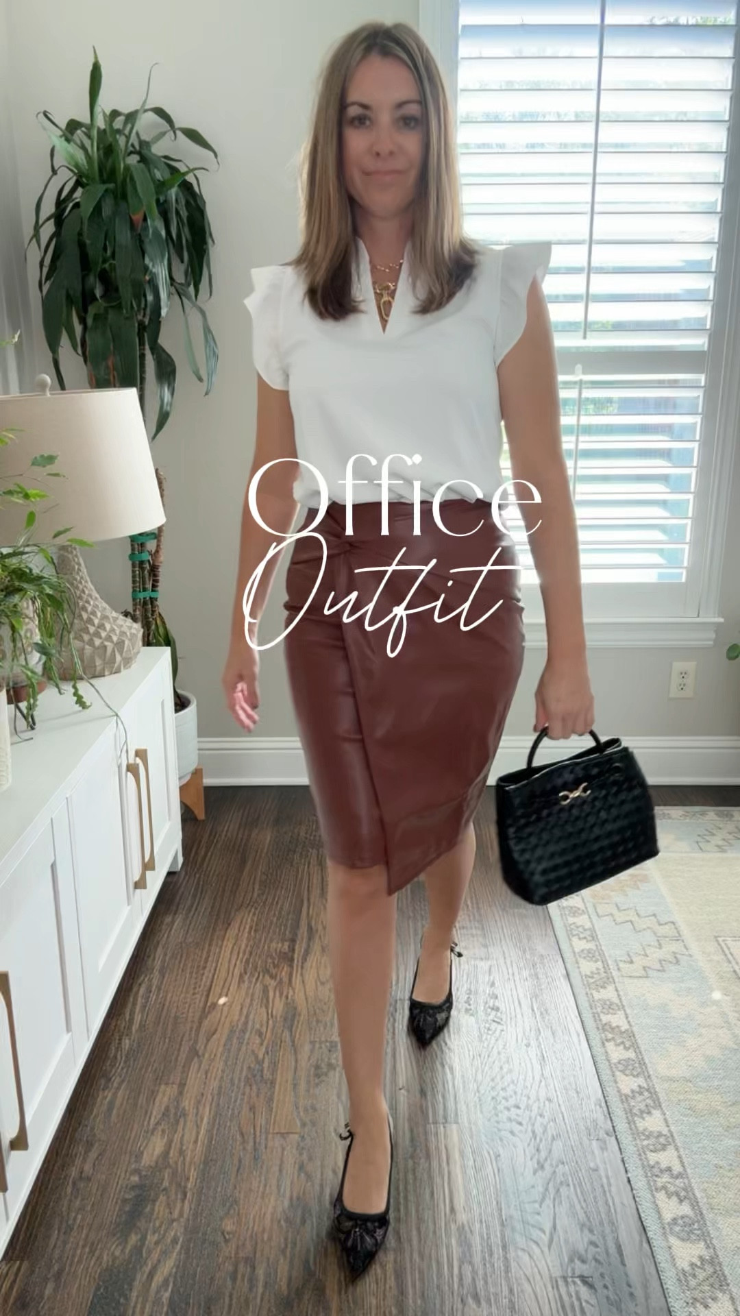 This faux leather midi skirt comes in several colors, is so dressy and flattering. High waist helps hold in your stomach. Runs TTS, in a size M (8). Great for work wear, date night, girls night or even a concert. 

| office outfit | workwear | date night | dressy outfit | Amazon fashion | affordable fashion | concert outfit | Fall pictures | everyday look | everyday style | 

#LTKSeasonal #LTKOver40 #LTKSaleAlert