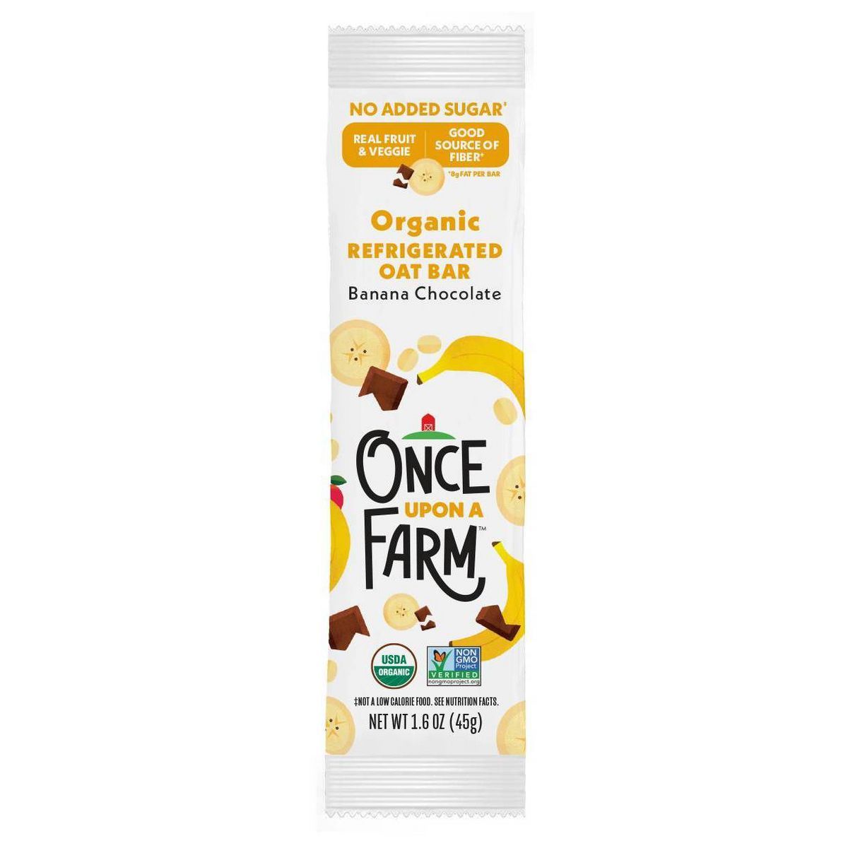Once Upon a Farm Organic Banana Chocolate Refrigerated Oat Bar - 1.6oz | Target