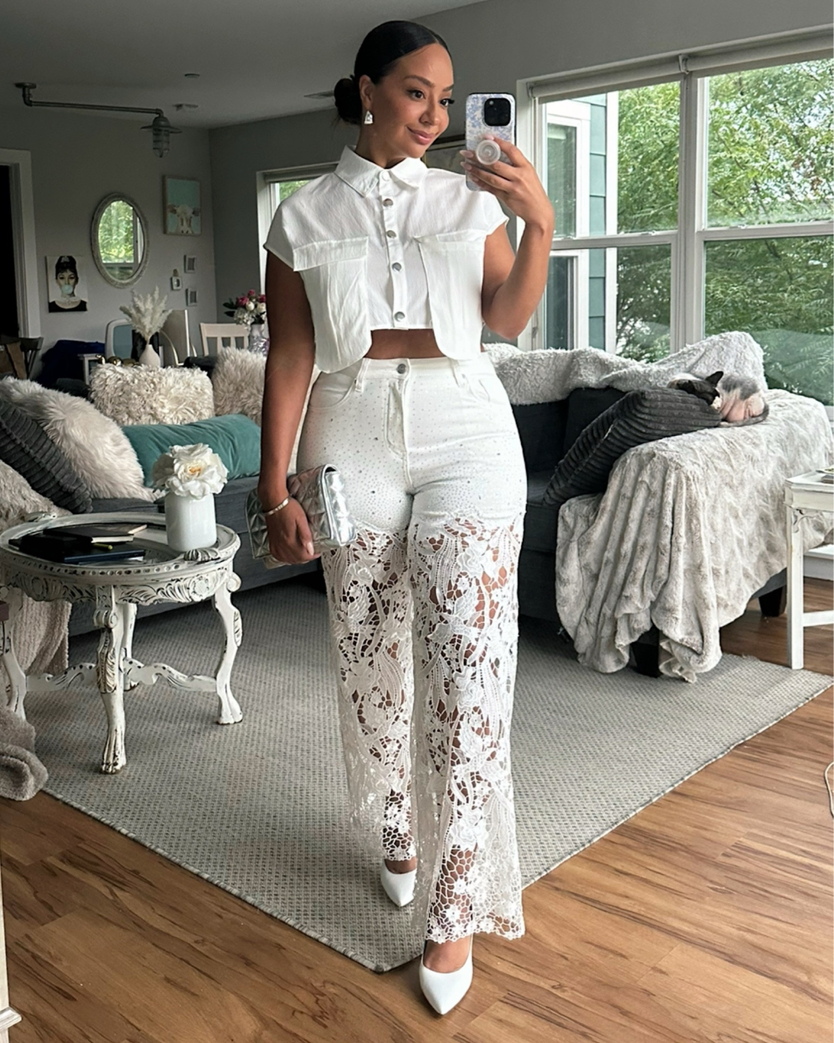 All white everything! Monochromatic moment with these white lace jeans from Bayeas 🤍

#whiteoutfit
#monochromaticoutfit
#allwhiteoutfit
#lacejeans
#ootd
#outfitinspo 

#LTKFindsUnder50 #LTKStyleTip #LTKFindsUnder100