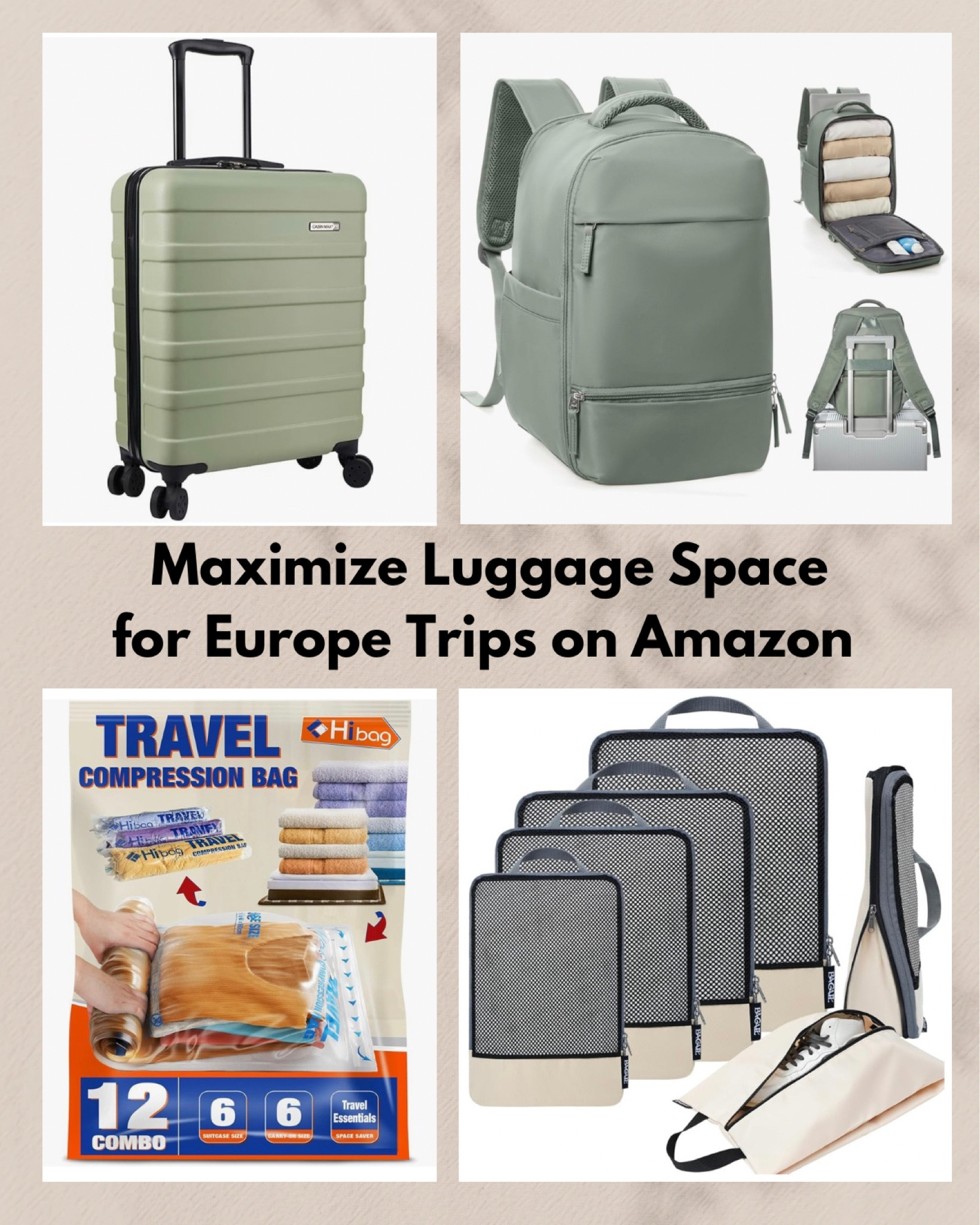 Maximize luggage space for Europe trips with these Amazon travel hack necessities for European luggage 

#LTKTravel #LTKCyberWeek #LTKFindsUnder50