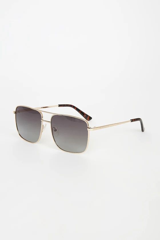 Cafe Tropic Gold Aviator Sunglasses | Lulus (US)