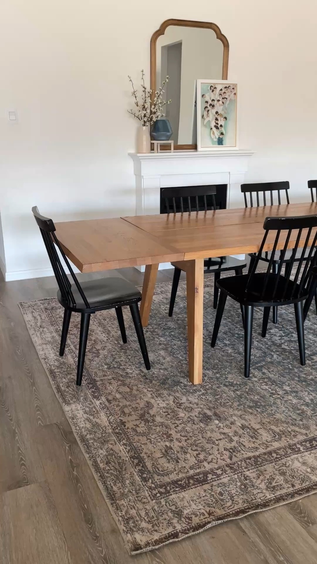 I love having a large dining room table. Everything in my dining room is chosen for beauty and durability. If you like to host, getting a large dining table is perfect for gathering people together. 