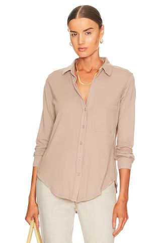 Bobi Light Weight Jersey Top in Taupe from Revolve.com | Revolve Clothing (Global)