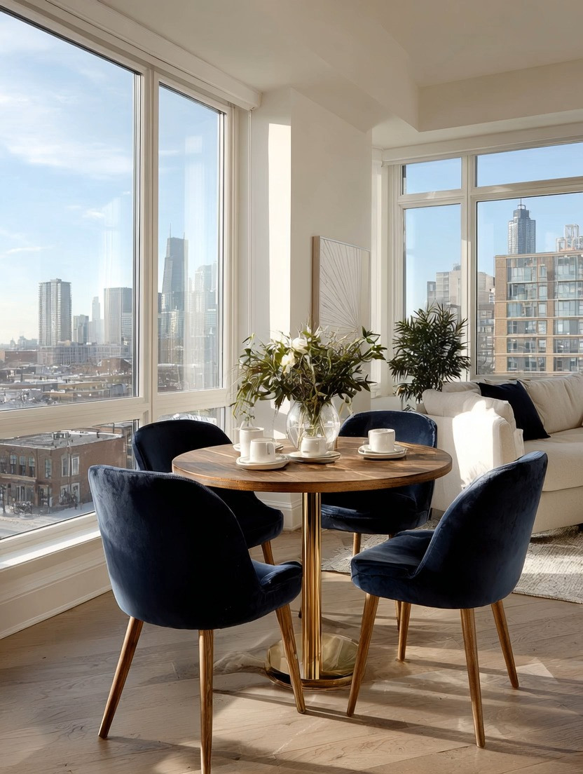 Stop buying dining sets. Seriously.

The most elegant spaces are never pre-made—they’re curated.

A simple round table paired with velvet chairs instantly feels more personal, more elevated, more designed. And the real detail that changes everything?

That gold base.

Subtle… but powerful.
It catches the light, grounds the table, and quietly adds that layer of luxury your space was missing.

Place this in a corner, by a window, or anywhere you can enjoy your morning coffee or evening unwind—and suddenly, it becomes your favorite spot in the home.

Explore our edit—multiple wood and gold tables, paired with velvet chairs in navy tones—so you can mix, match, and create your own dining setup.

Because your home shouldn’t look like a showroom.
It should look like you.

#diningroomdecor #homestyle #luxuryhome #interiordesign 

 #LTKHome