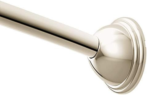 Moen CSR2160NL 54 to 72-Inch Adjustable Length Fixed Mount Single Curved Shower Rod, Polished Nic... | Amazon (US)