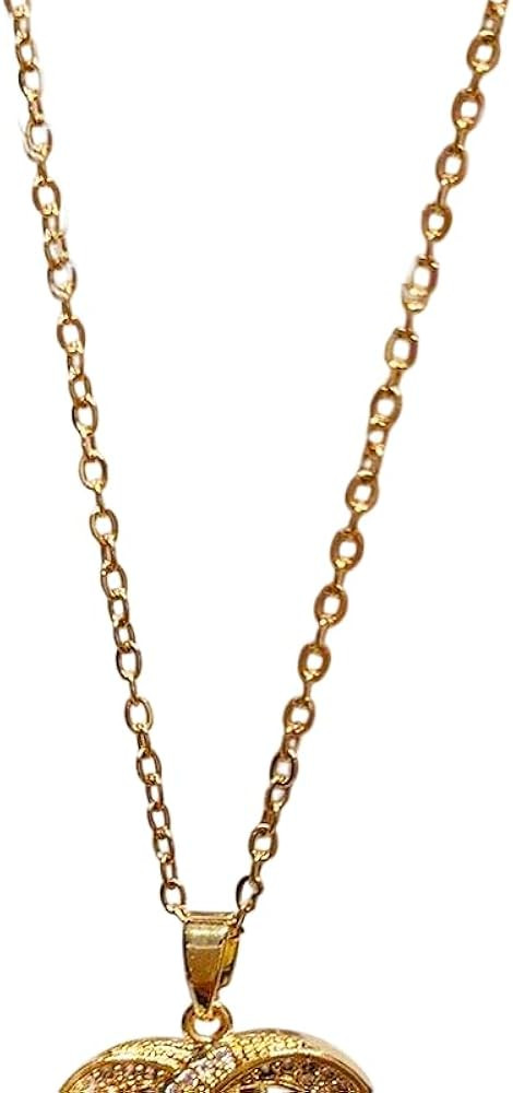 18K Gold Luxury Plated Cubic Zirconia Letter Necklace for Women Pendant Necklaces | Amazon (US)