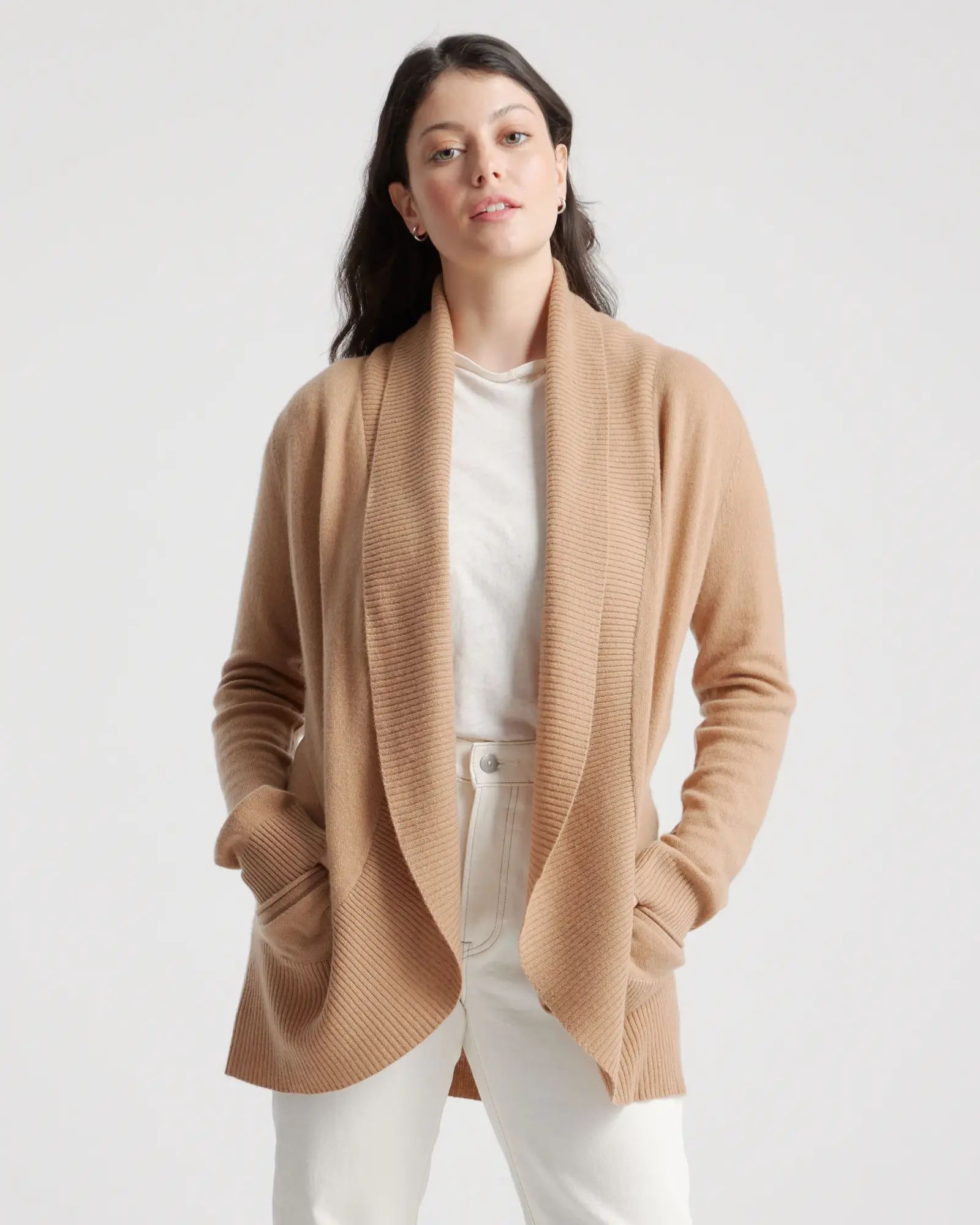 Mongolian Cashmere Open Cardigan Sweater | Quince