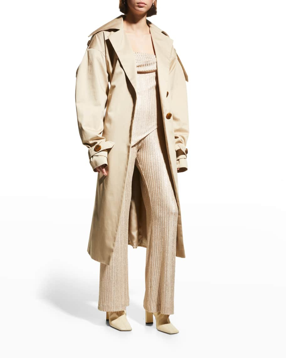 AAIZEL Volume-Sleeve Trench Coat | Neiman Marcus