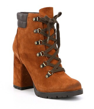 Sam Edelman Carolena Leather Block Heel Hiker Booties | Dillards Inc.