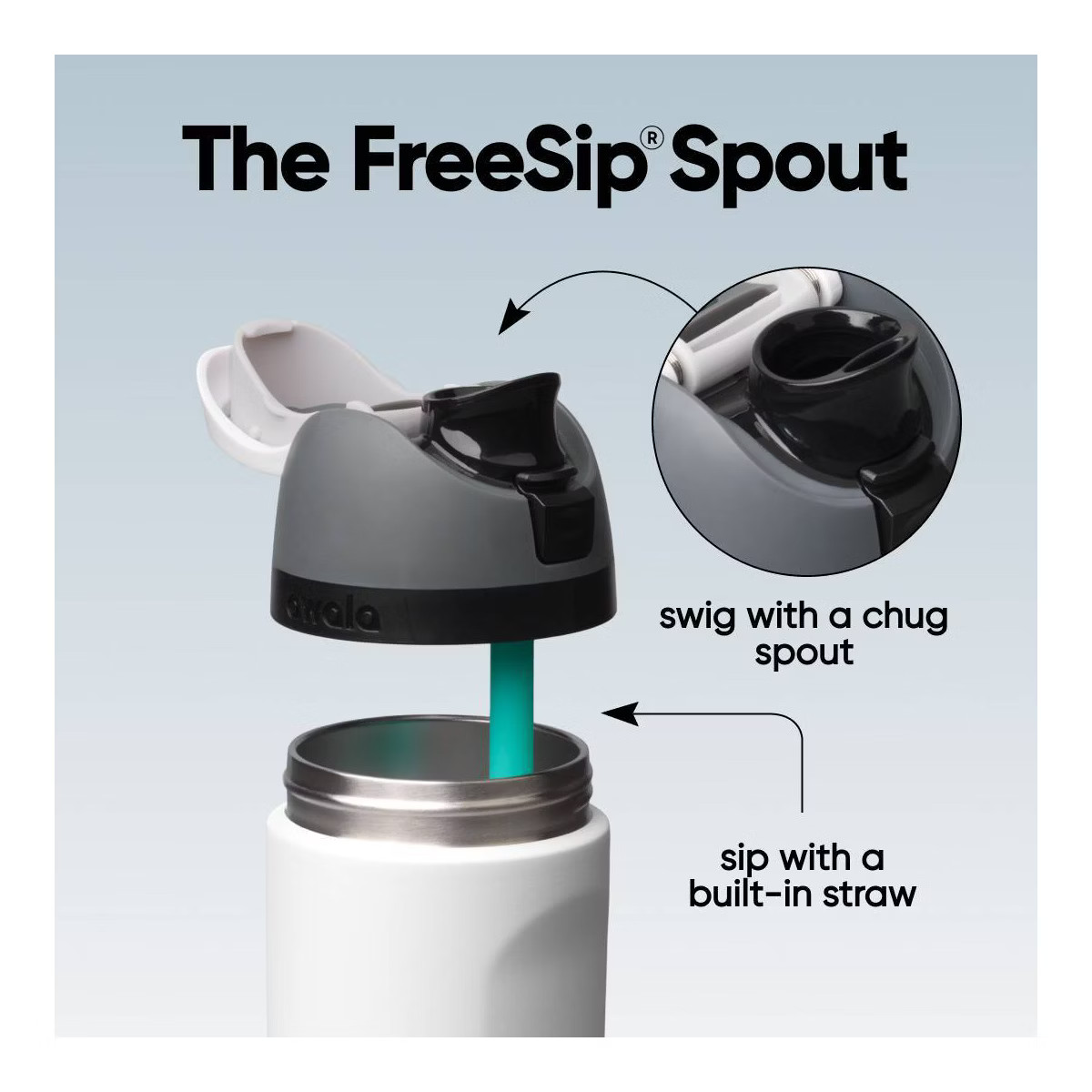 Owala 16oz Kids' FreeSip Stainless Steel Water Bottle - Sleek | Target