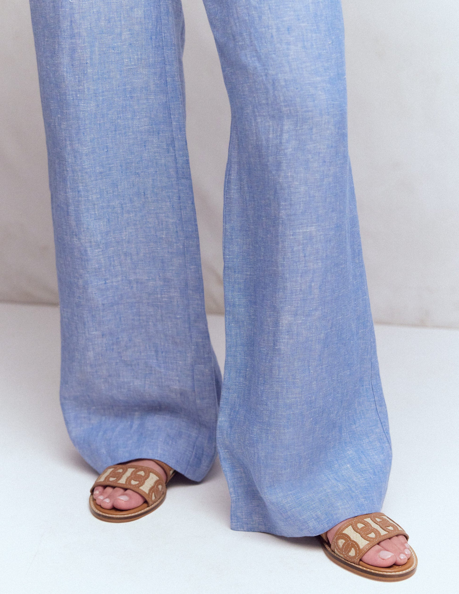 Interlocked Flat Sandal-Tan | Boden (US)