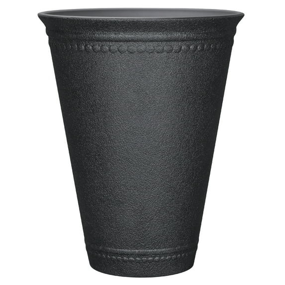 My Texas House 16.1" D × 20.1" H Asti Tall Black 100% Recycled Resin Tall Planter | Walmart (US)