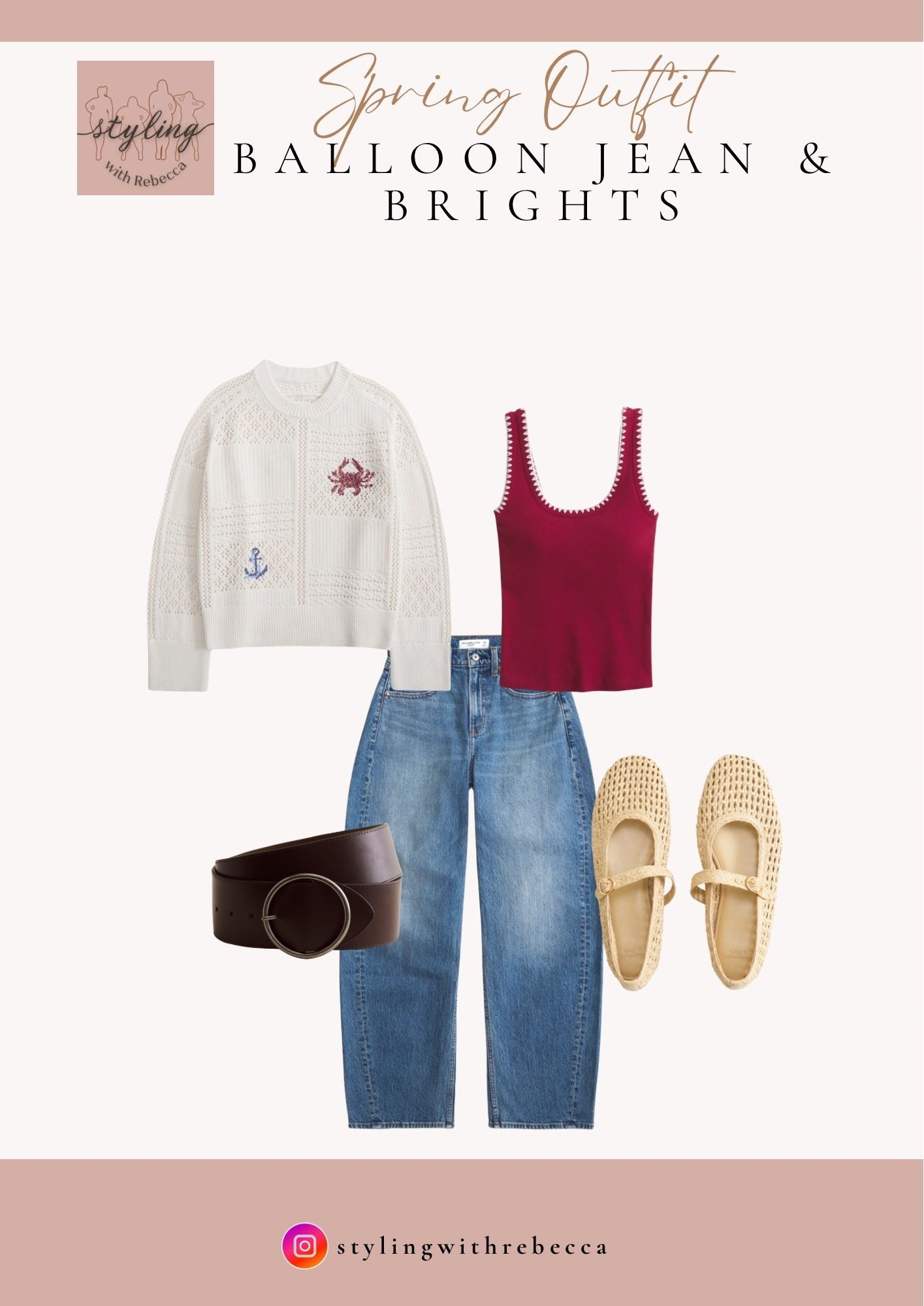 Styling a NEW IN spring outfit:
Balloon jeans with a POP of brights (this case red). This look will be great if you want to follow the trend in a wearable, everyday look @abercrombie 

#LTKjeans #LTKXAbercrombieDenim #LTKspring