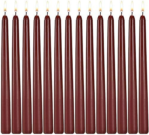 YCYH Unscented 10" Taper Candles -Wine Red, Set of 14 | Amazon (US)