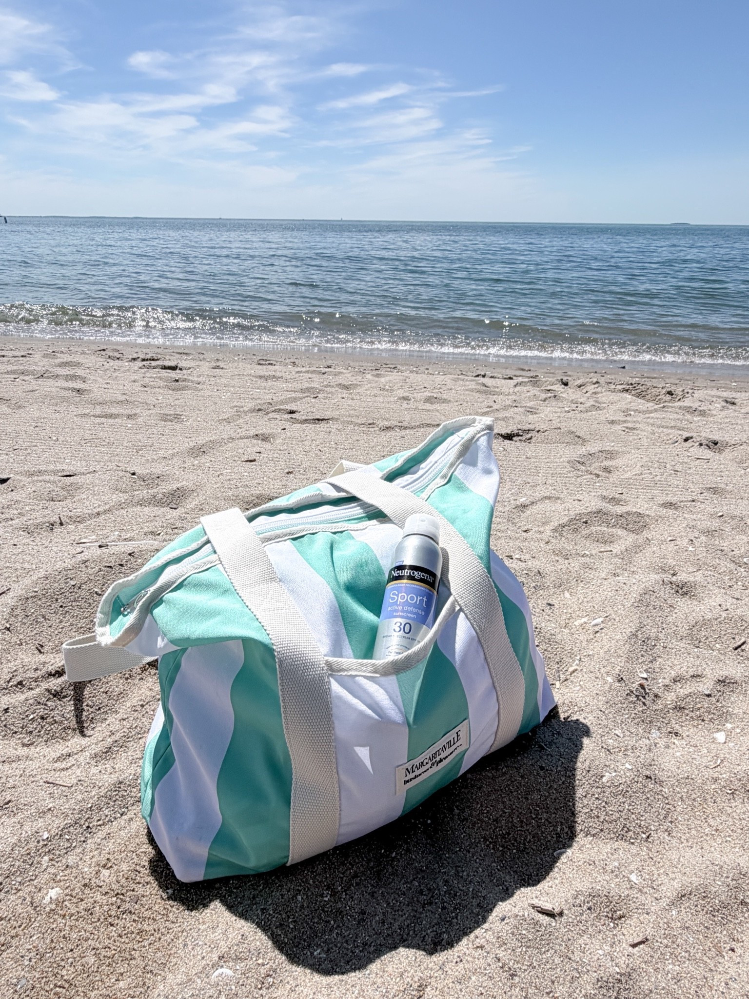 The best beach bag and spf for a perfect summer day in the sun. I love how lightweight the beach bag is, its not too small, closes fully with a zipper on the top, and has wide sturdy handles that won't div into your shoulders. Perfect for a day trip.

#LTKSaleAlert #LTKSeasonal #LTKSwim