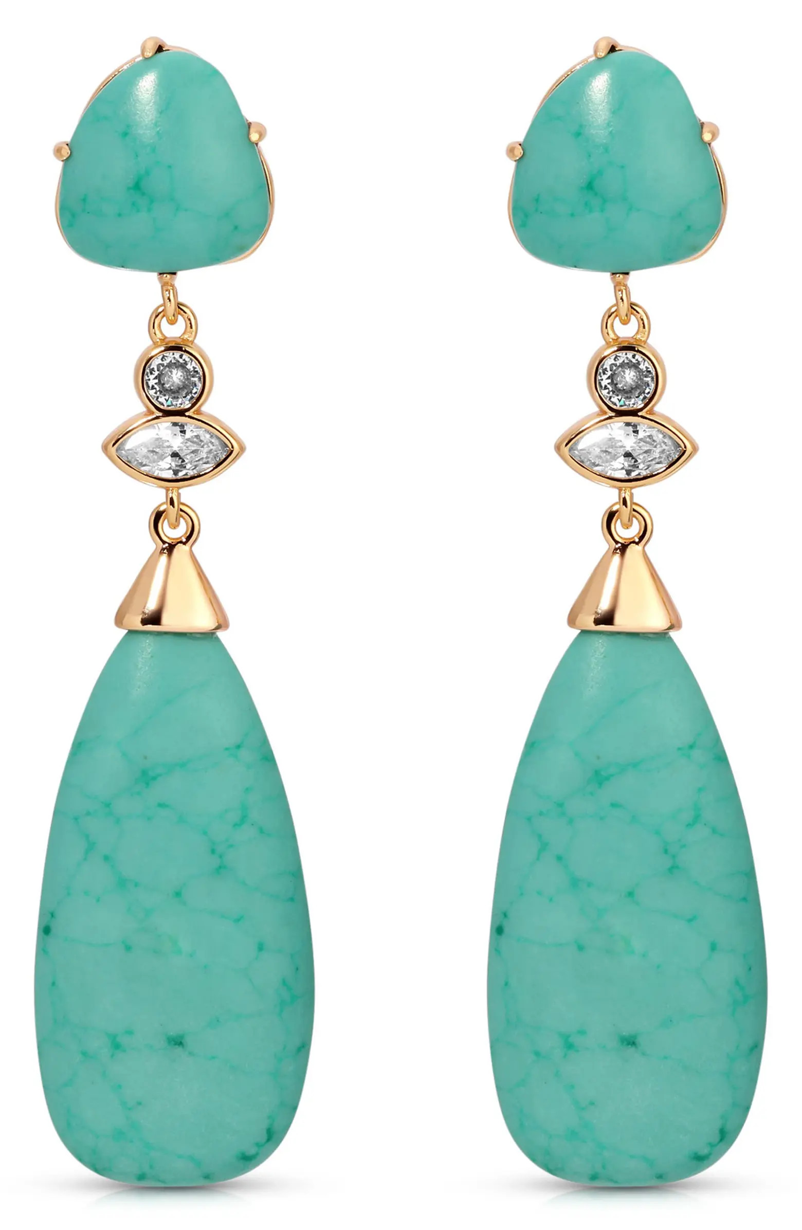 Reconstituted Turquoise Drop Earrings | Nordstrom