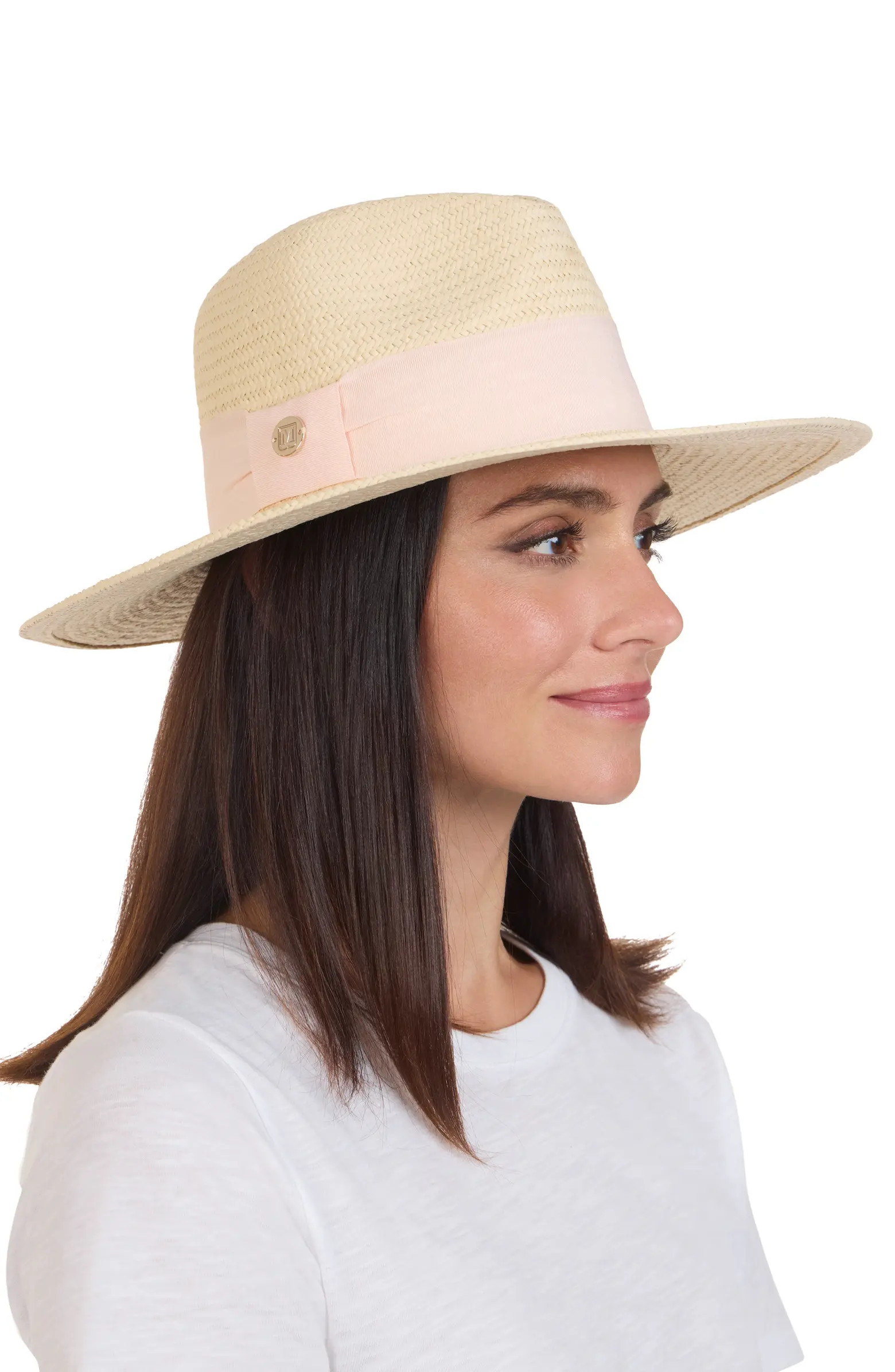 Bruno Magli Ribbon Trim Straw Fedora | Nordstromrack | Nordstrom Rack
